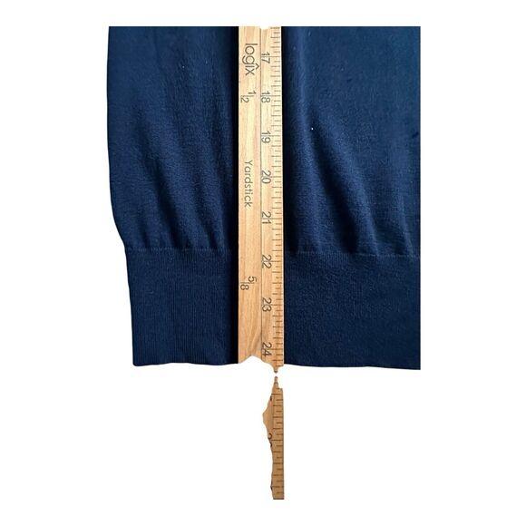 Lafayette 148 New York Black Stretch Short Sleeve Metal Neck Size Medium - Picture 11 of 15